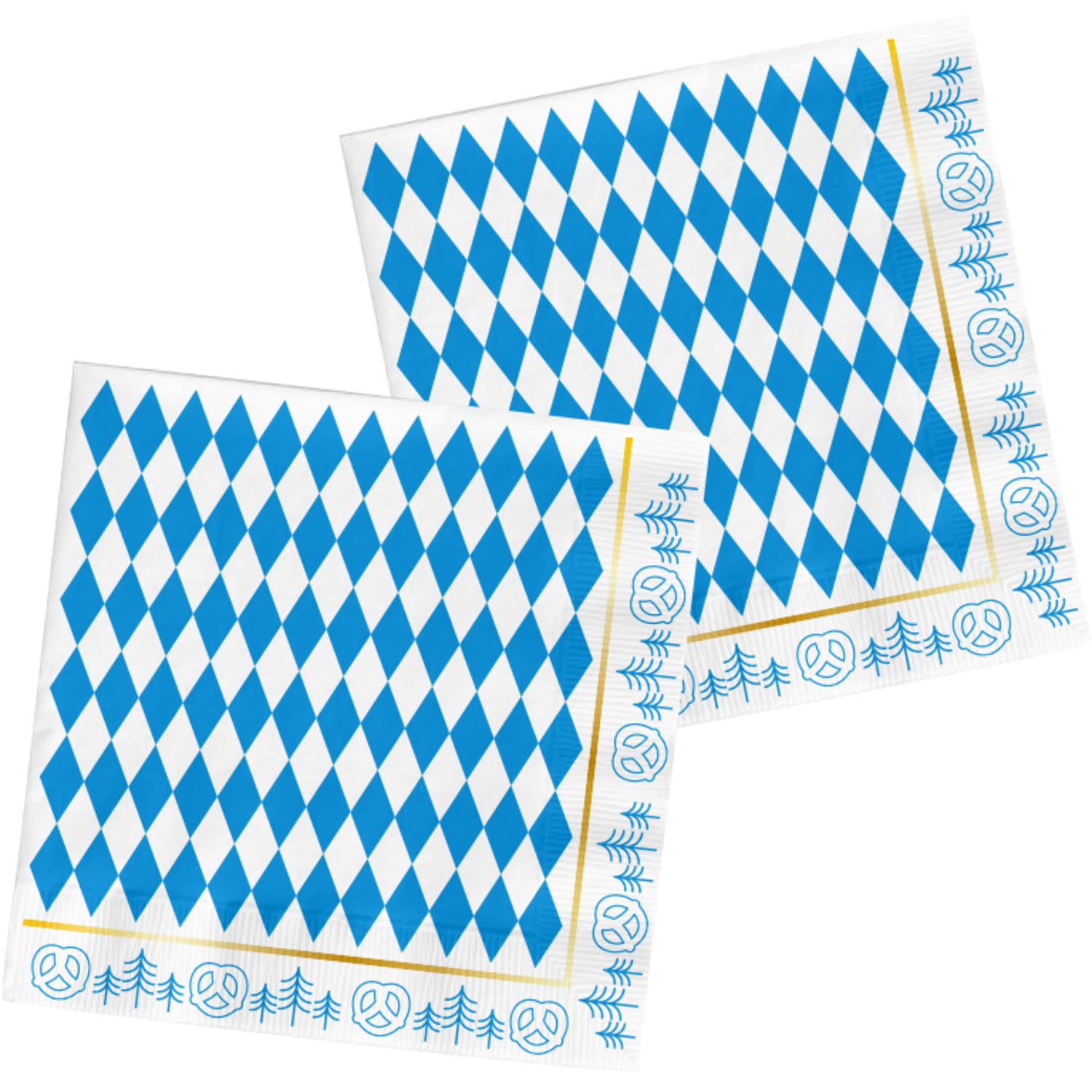 Oktoberfest Servetten Pretzel 33cm 20st