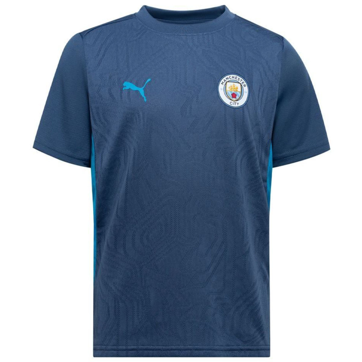 PUMA Manchester City Trainingsset 2024-2025 Kids Donkerblauw Lichtblauw