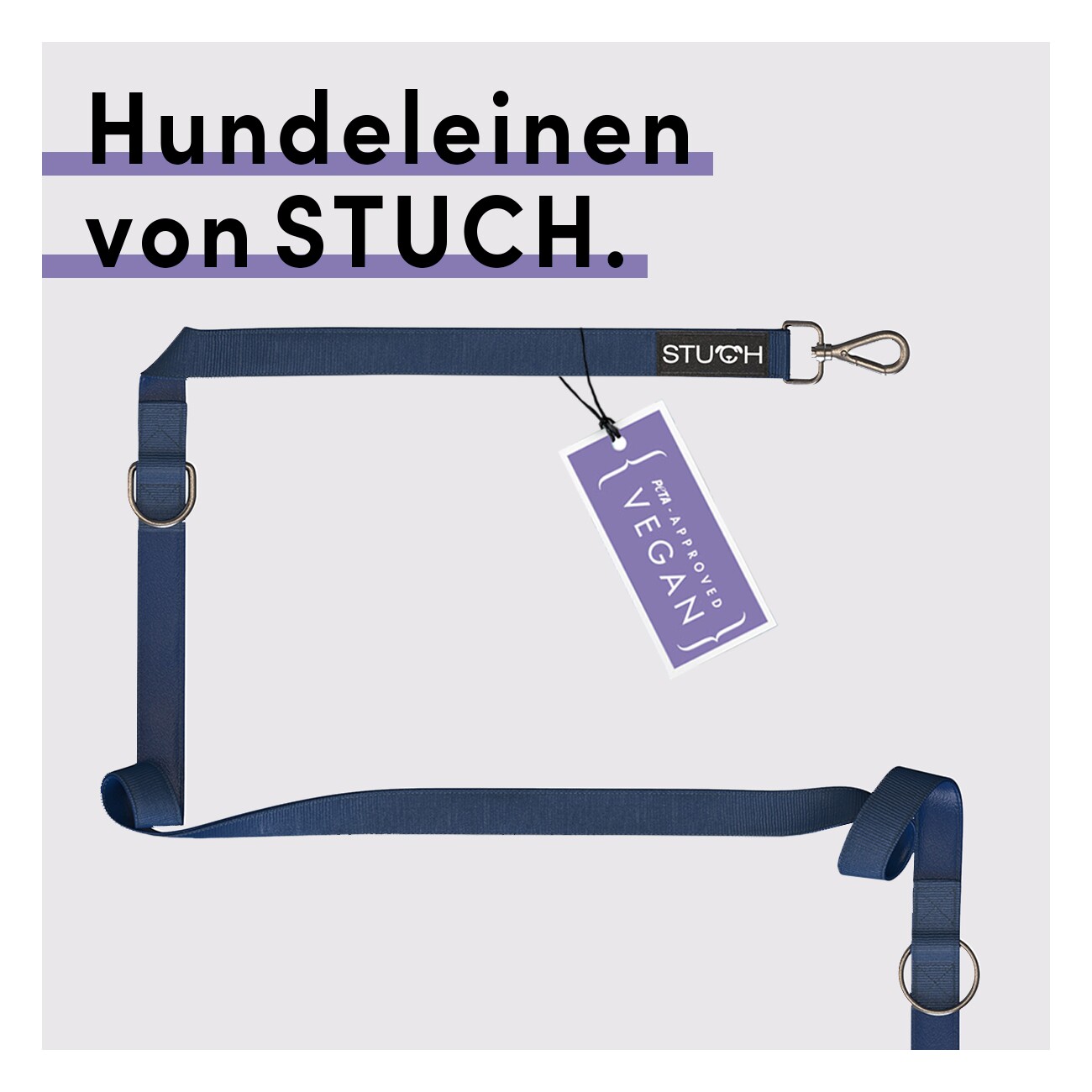 STUCH Hundeleine Führleine Dunkelblau S