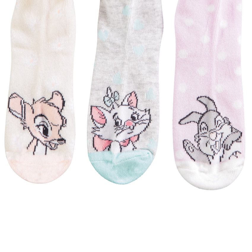 Lot de 3 paires de chaussettes print personnages Disney pour fille - Gris clair