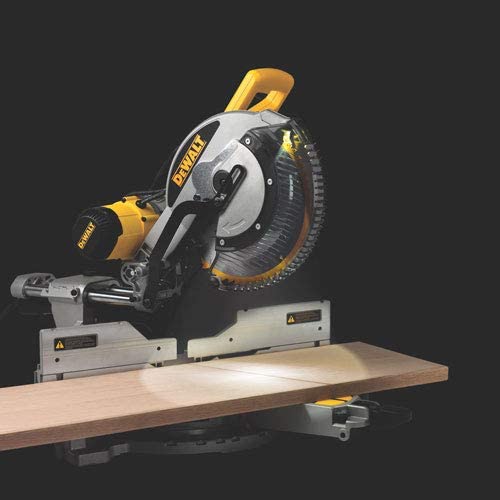 Serra de Esquadria Deslizante Composta de Bisel Duplo DEWALT DWS780 de 12 polegadas (DWS780), Preta