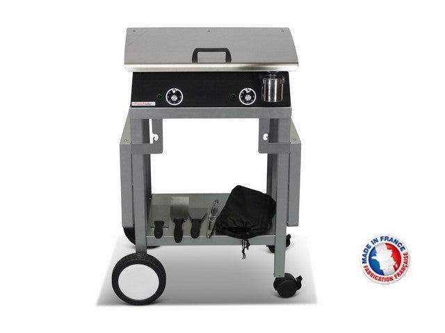 Pack plancha électrique PlanchaElec Lux 600 Carbon - Chariot Monceau P
