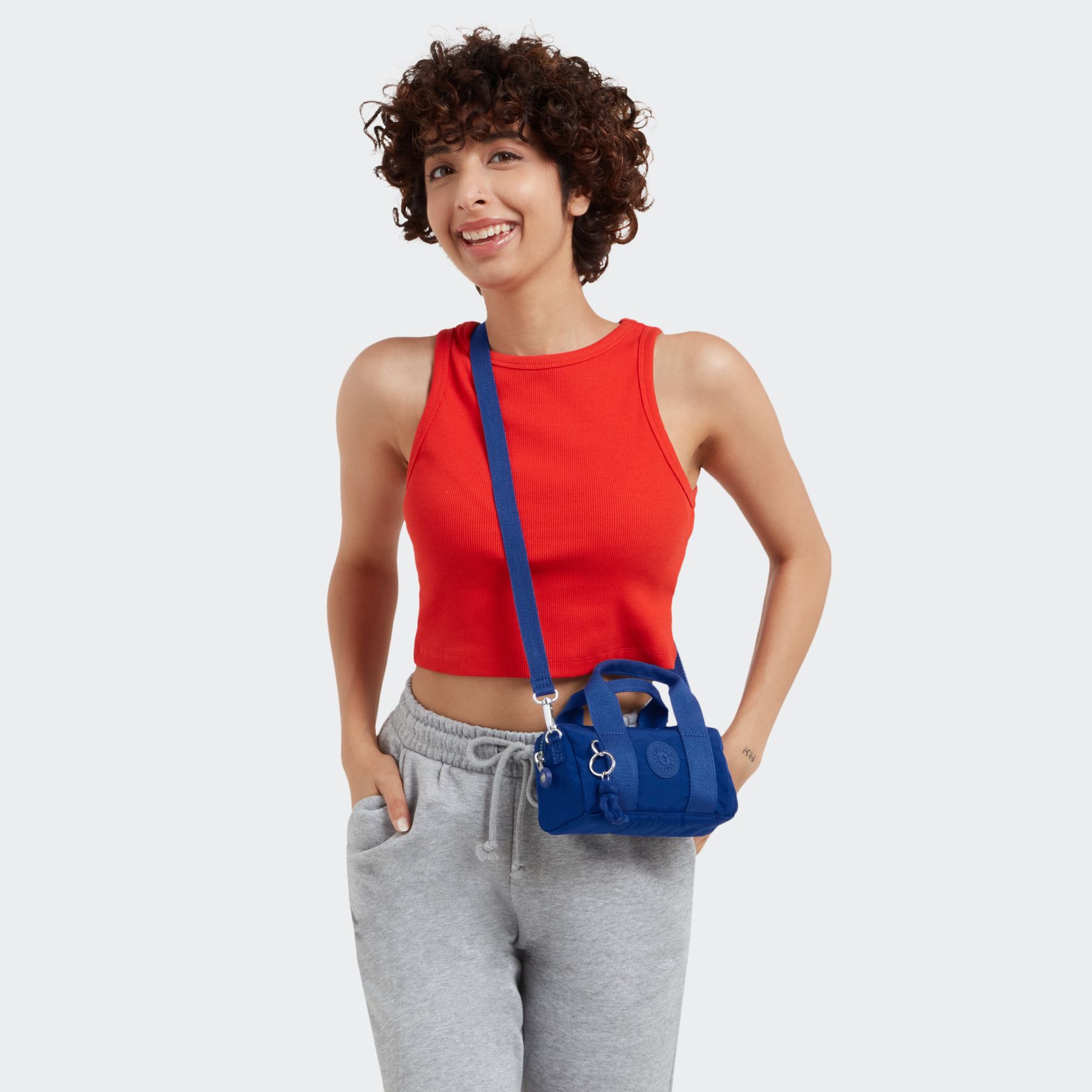 BINA MINI Sac à main compact avec bandoulière amovible - Deep Sky Blue