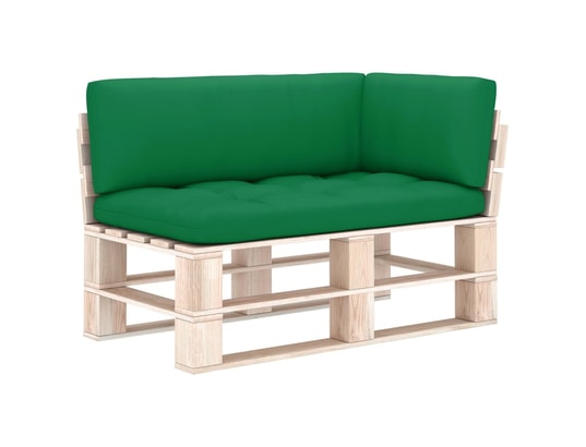 VIDAXL - Galette de chaise Coussins de canapé palette 3 pcs vert