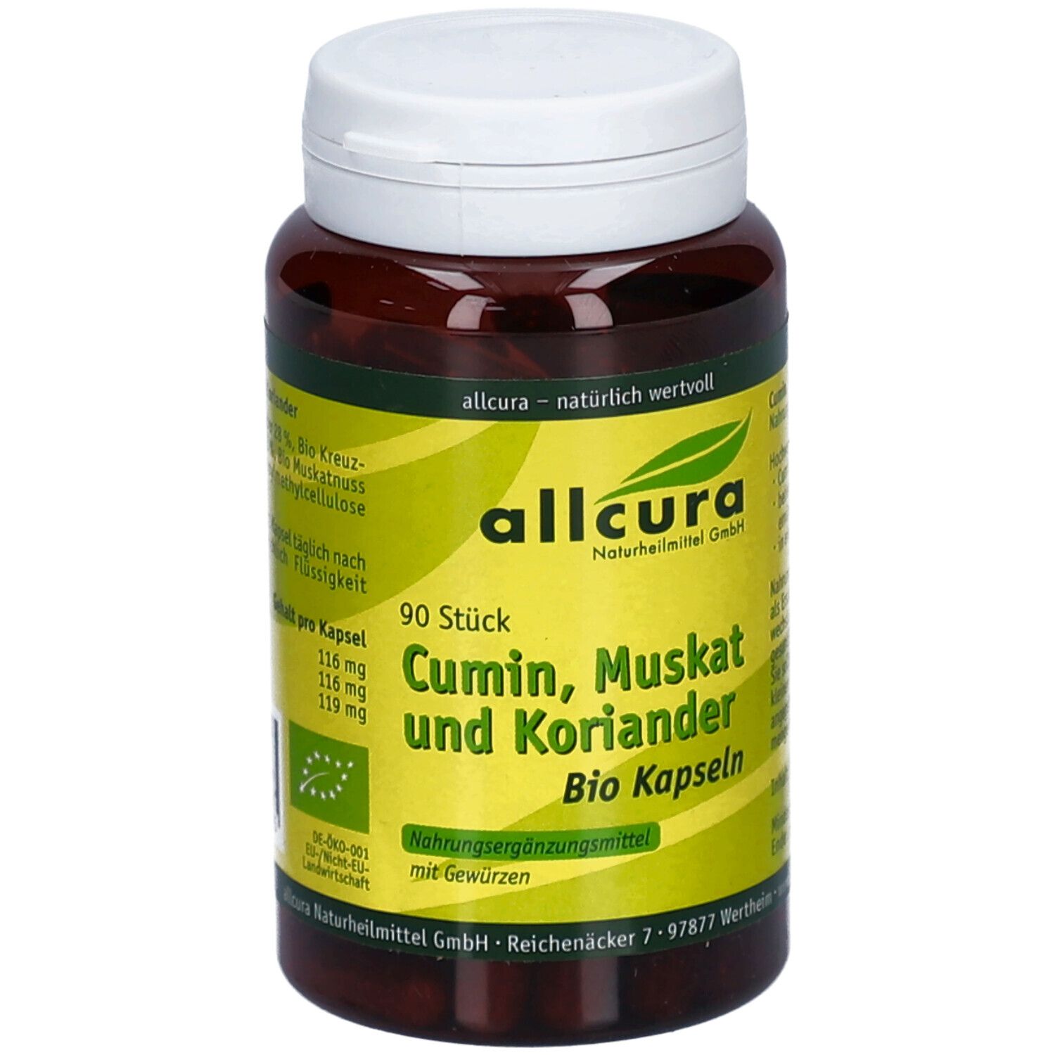 allcura Cumin Muskat und Koriander Bio Kapseln