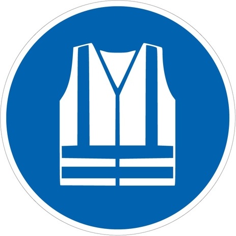 Pictogramme - Gilet haute visibilité obligatoire - M015 - ISO 7010