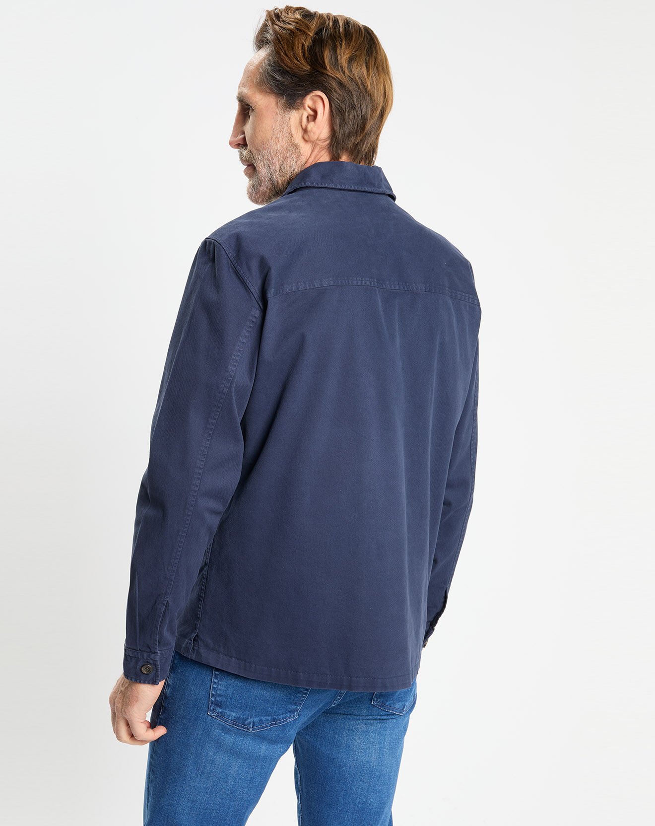 Hackett London Surchemise en Twill Canvas bleu marine