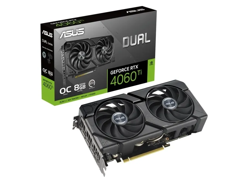 ASUS Dual GeForce RTX 4060 Ti EVO 8GB - OC Edition - grafikkort - GeForce RTX 4060 Ti - 8 GB GDDR6 - PCIe 4.0 - 3 x DisplayPort, HDMI