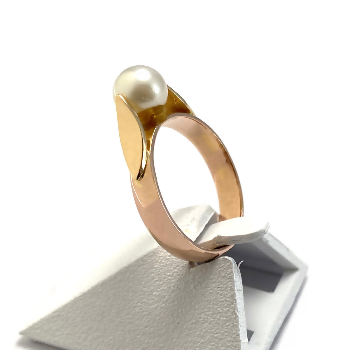 Bague d'occasion or 750 jaune perle de culture