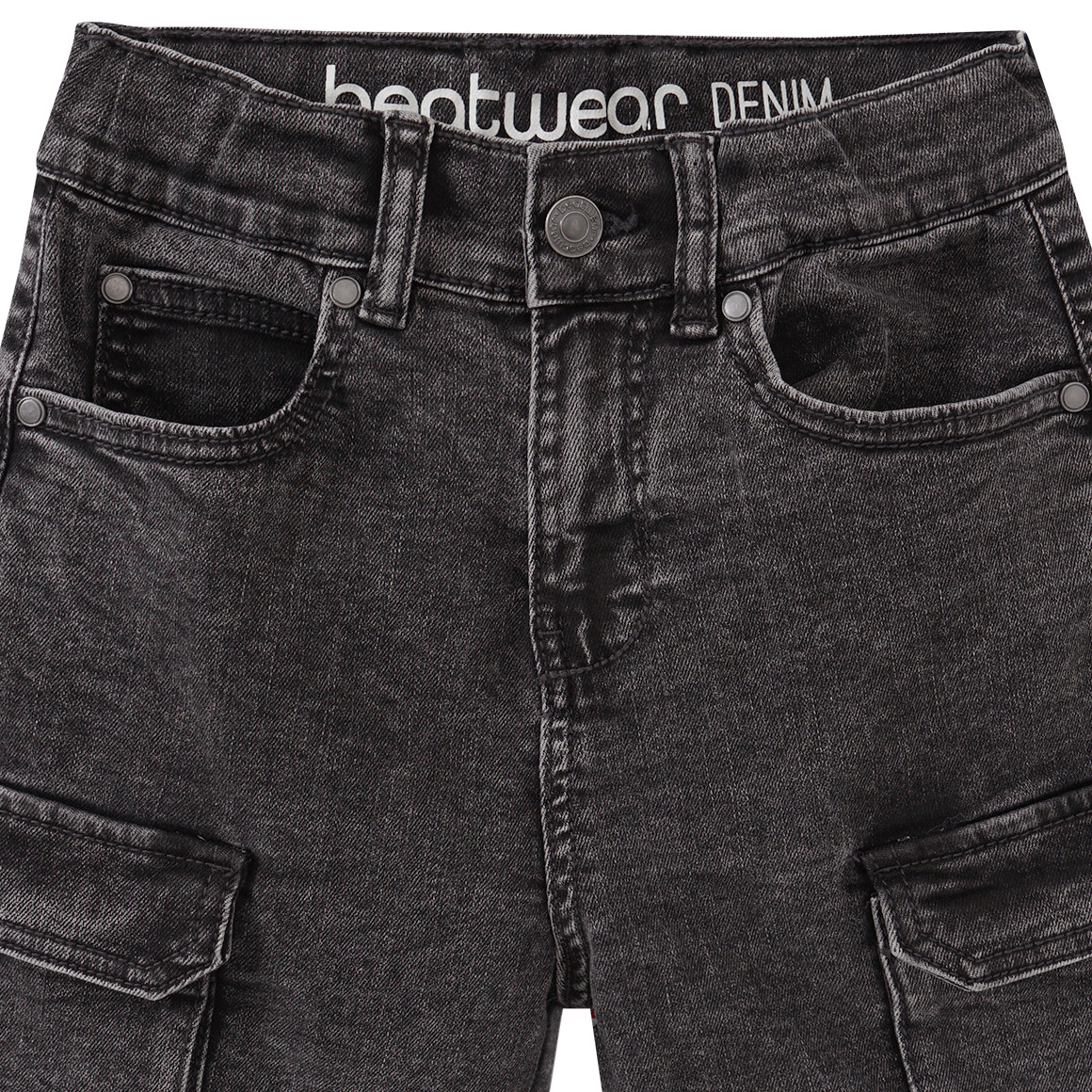 Beatwear Jungen Jeansshorts im Cargo-Style dunkelgrau