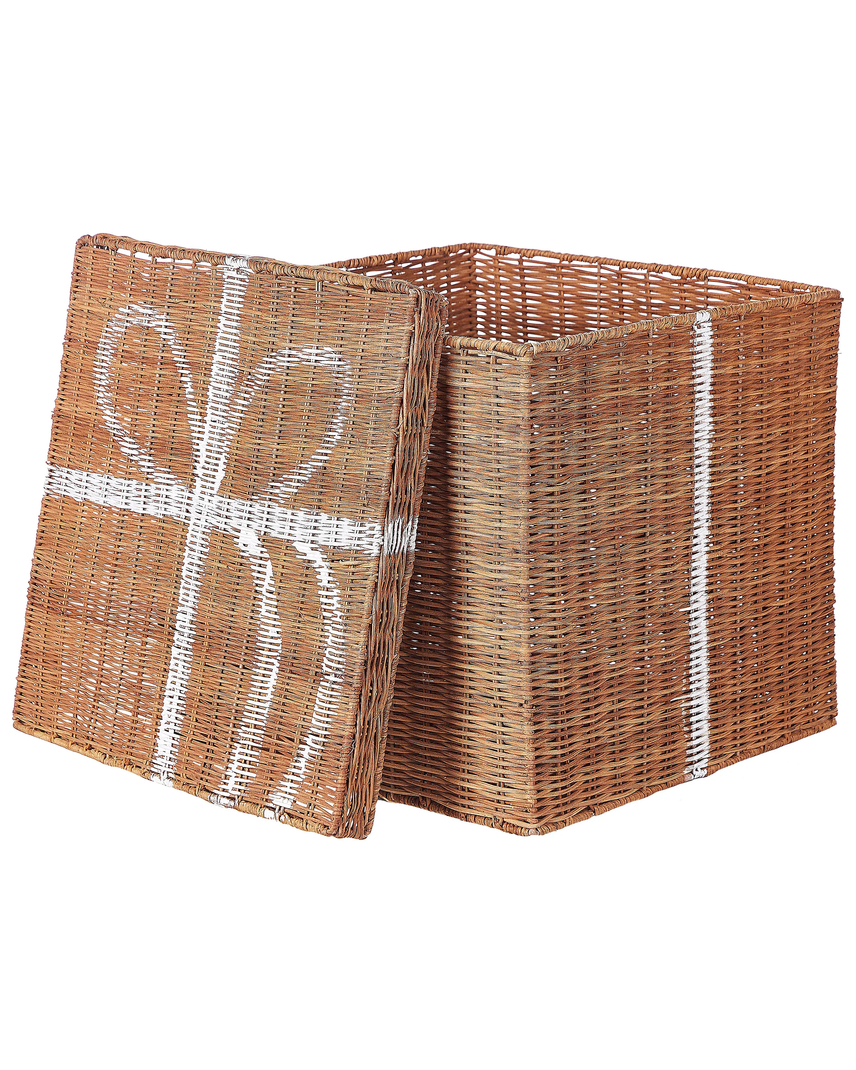 Set van 3 manden Kerstcadeaus CADEAU Rotan Natuurlijk