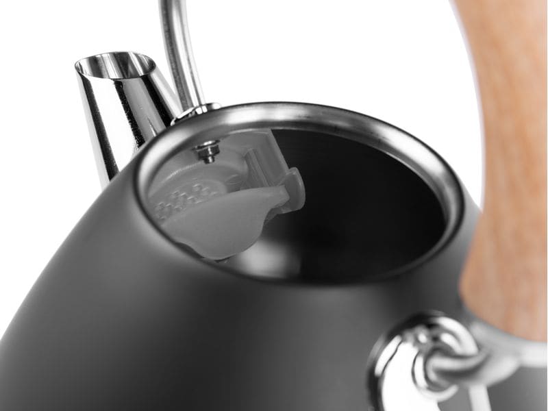 FURBER Wasserkocher Bowie 1.7 l, Schwarz matt Wasserkocher mit 360°-Sockel mit Kabelaufwicklung