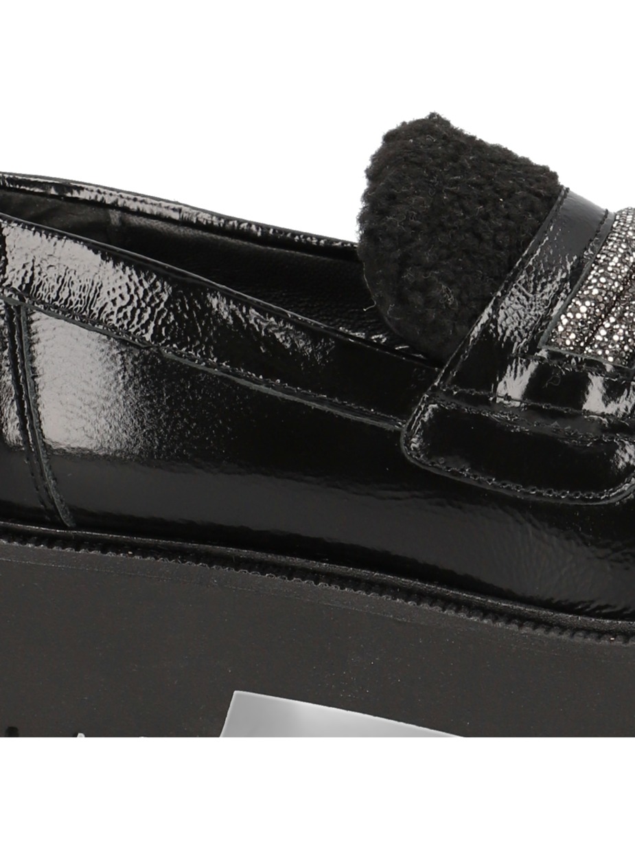 Lederkombination Slipper