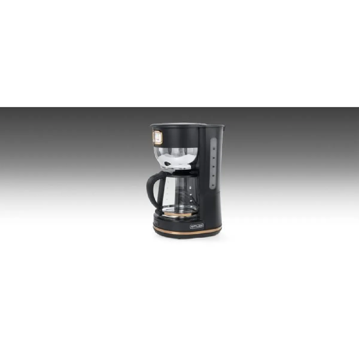 Muse Cafetière Rétro Vintage 1.4 L - 10 Tasses 1000W - Noire Dorée