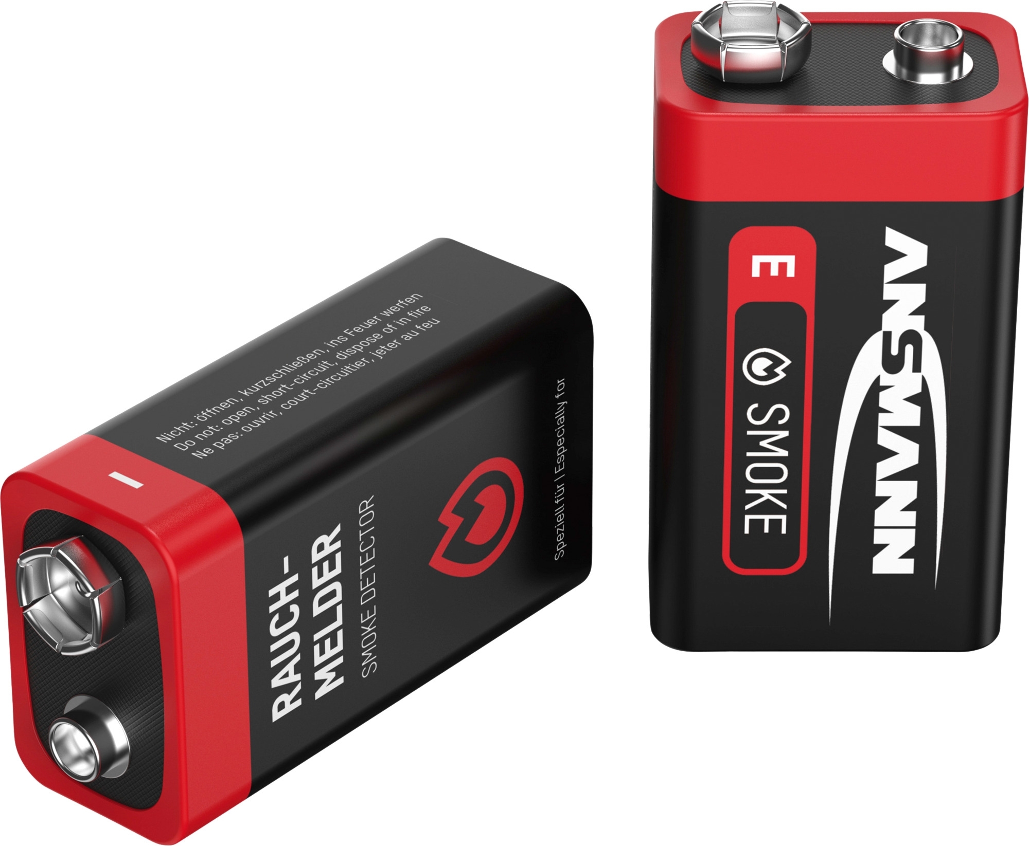 Ansmann Alkaline E Block Rauchmelder Batterie 9V 2 Stück