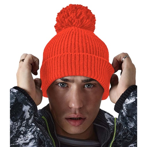 Gorro Beanie De Punto Beechfield Engineered Con Pom Pom