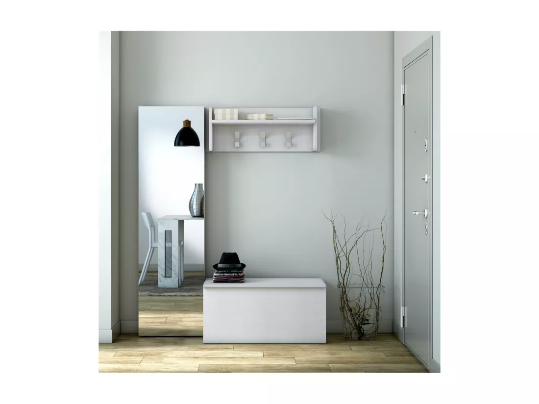 Banc de rangement coffre d'entrée et chambre 90x45 moderne VERSATIL