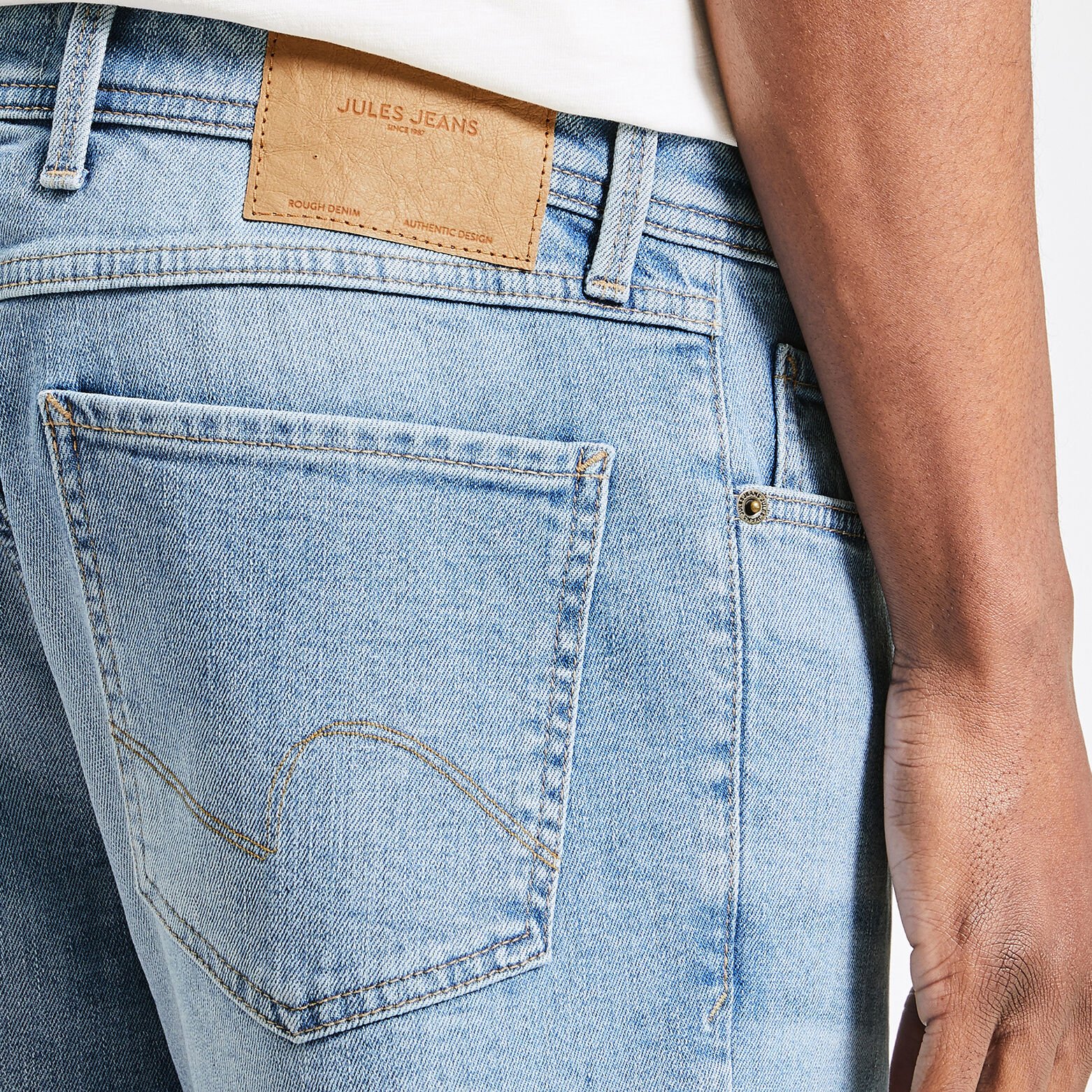Bermuda en jean en coton recyclé Bleu moyen