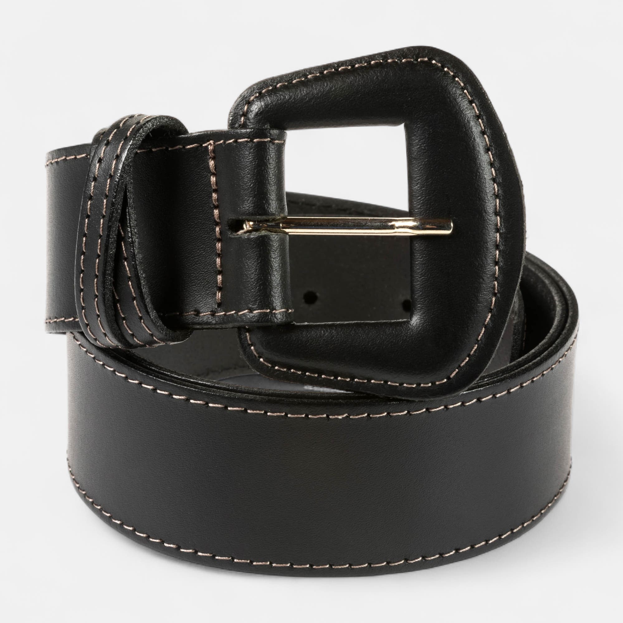 Ceinture en cuir noir