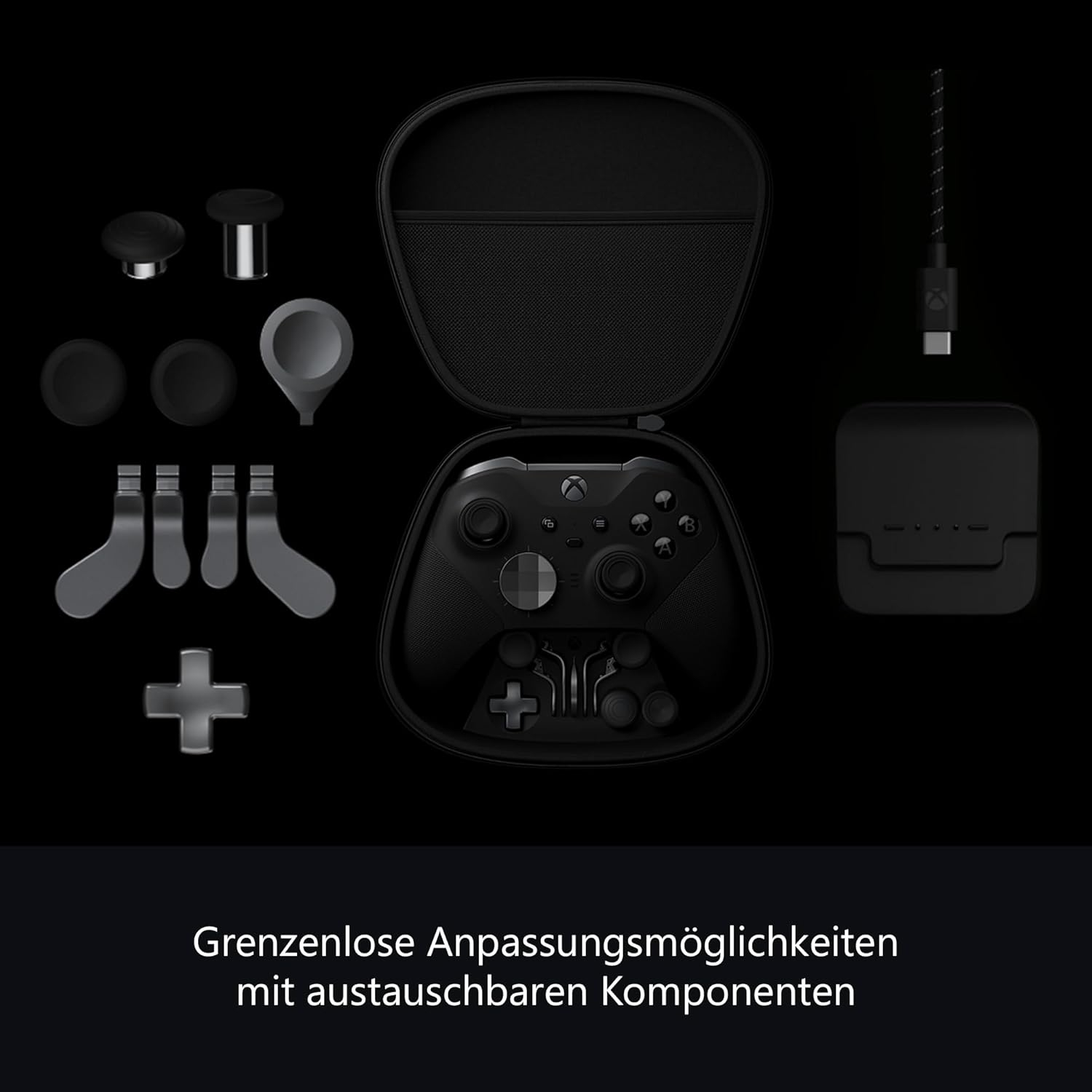 PC / Xbox Series One / Xbox Series X/S Elite Wireless Controller Series 2 mit Back Paddles (FST-00003) - Schwarz