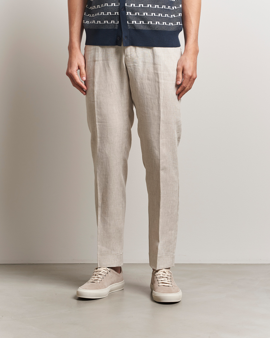J.Lindeberg Soren Drape Linen Pants Moonbeam