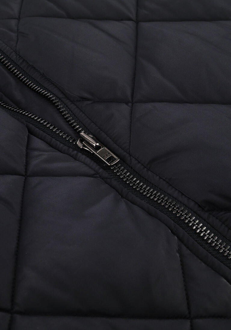 donkerblauwe alix the label jack ladies woven quilted bomber
