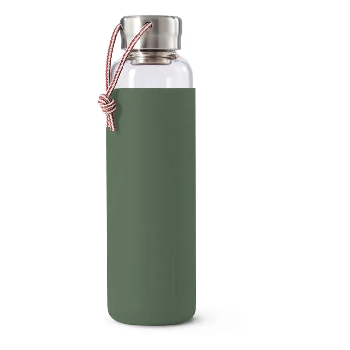 Black + Blum Gourde en verre borosilicate- 600 ml | Olive