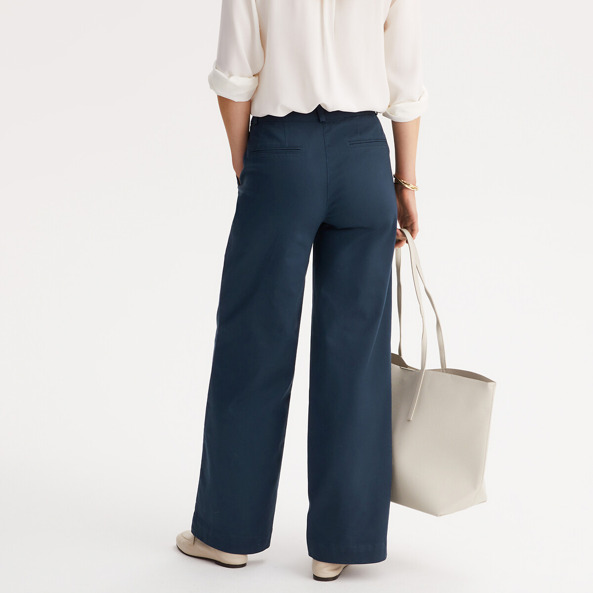 ANNE WEYBURN<br>Calças chino largas