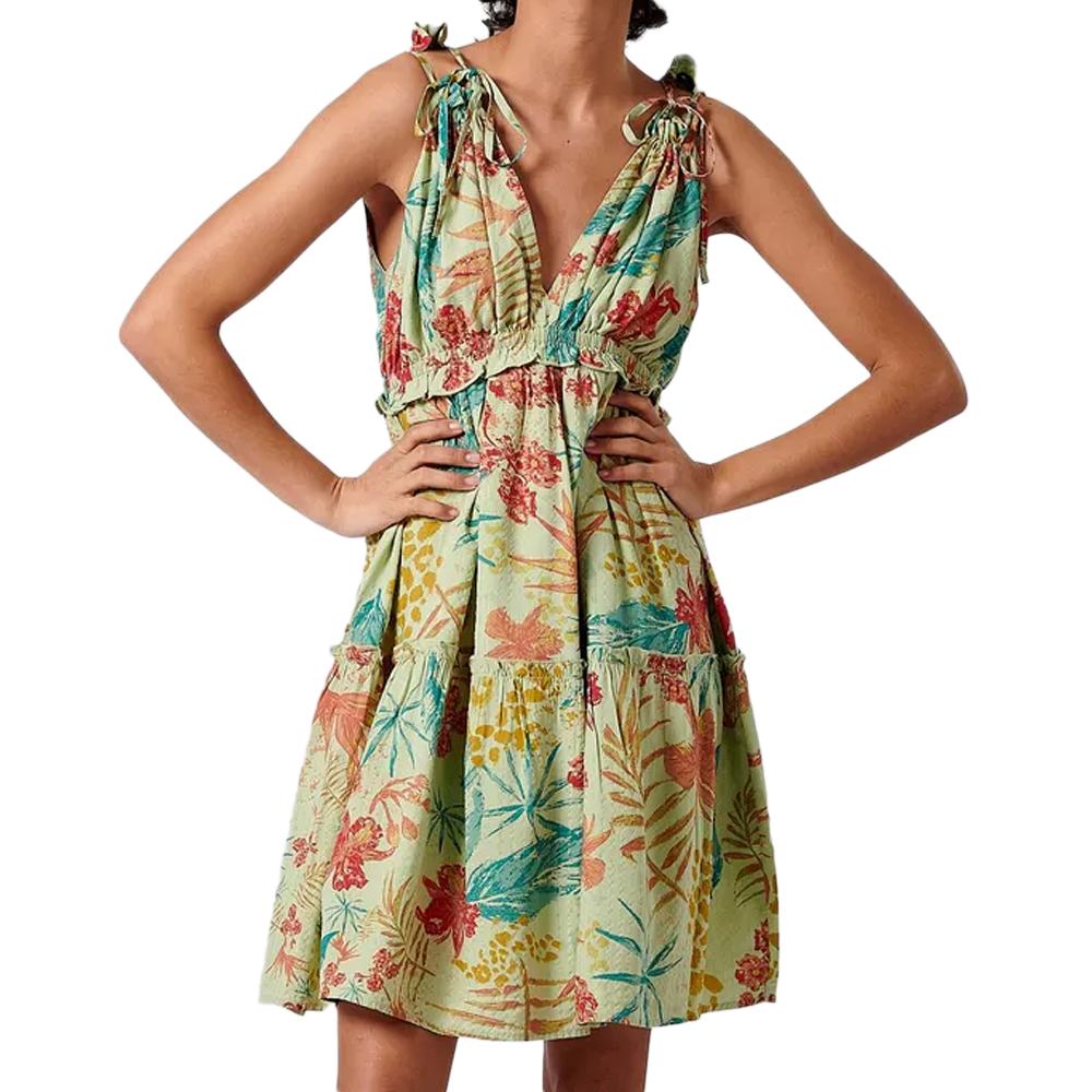 Kaporal Robe Verte à Motifs Femme Kaporal CRISSE