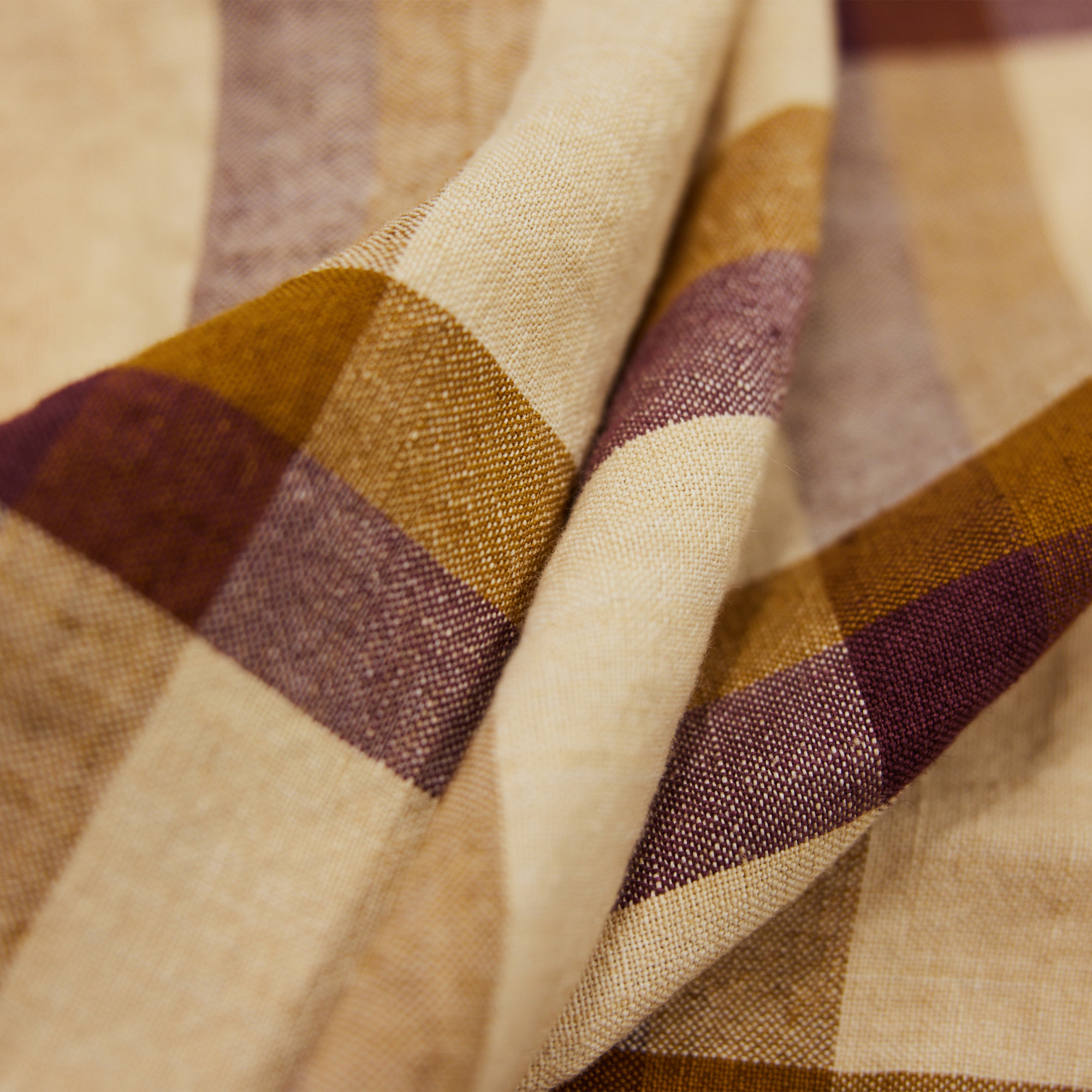 Tafelkleed Vida check cloth 140x220 cm chestnut/cream