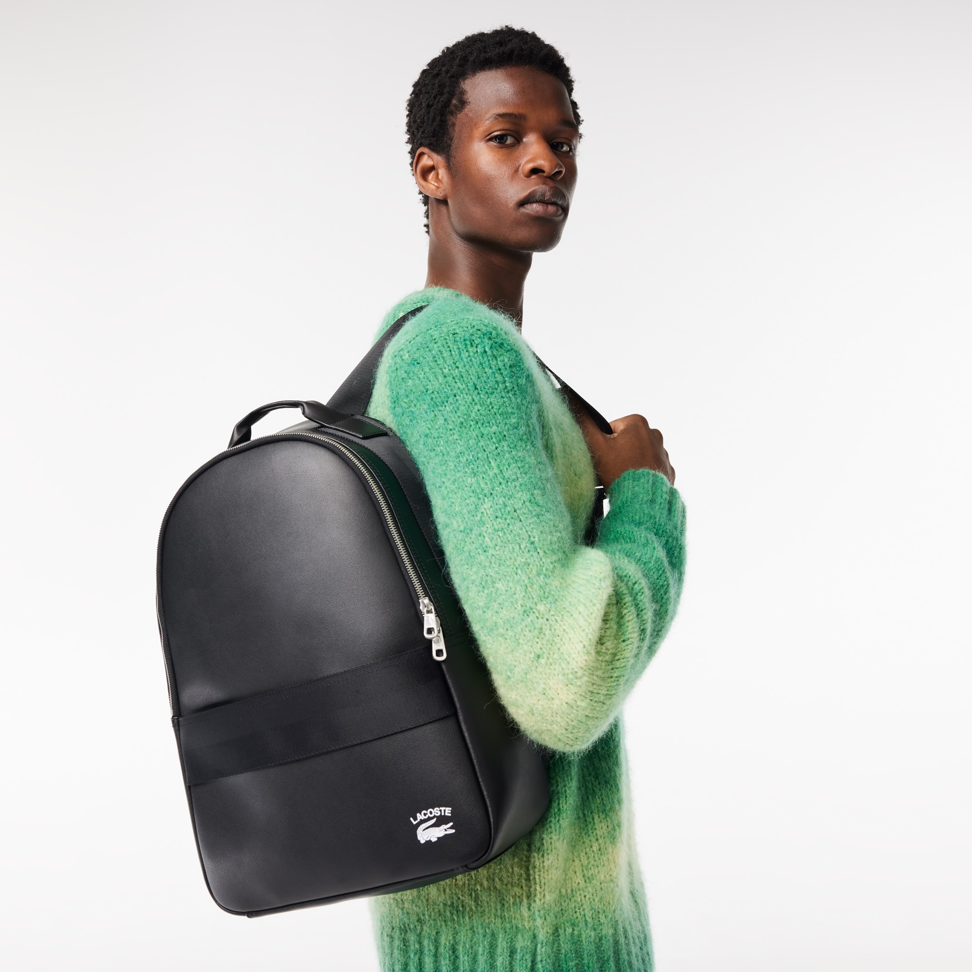 Sac à dos Lacoste Practice en cuir enduit Sacs à dos - Noir - Lacoste - Homme