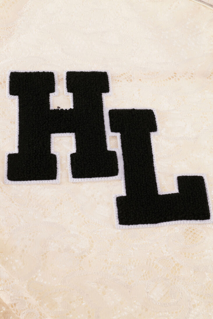 beige haute l'amitié top court lace tee
