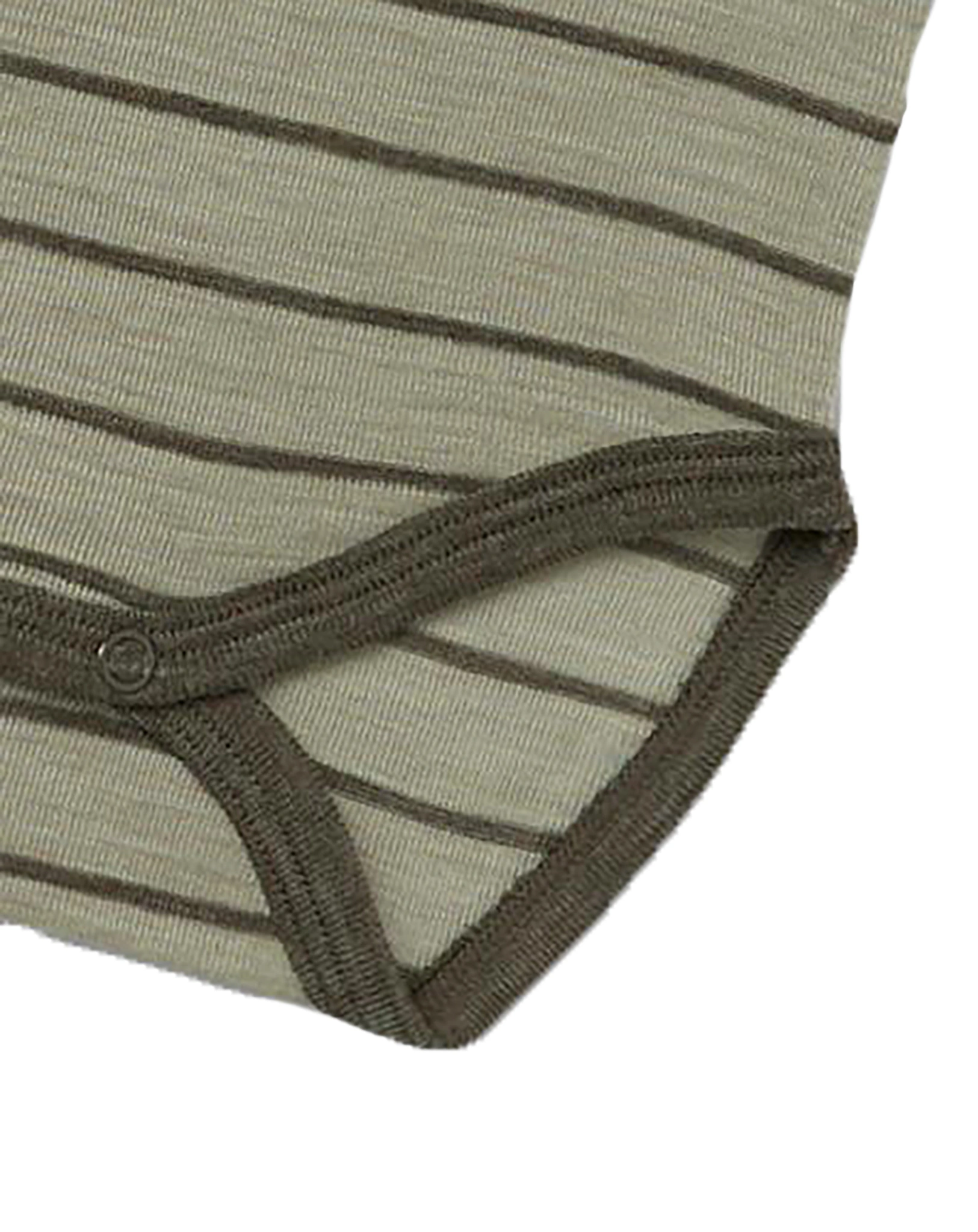 Langarm-Body NBMWANG WOOL gestreift in silver sage