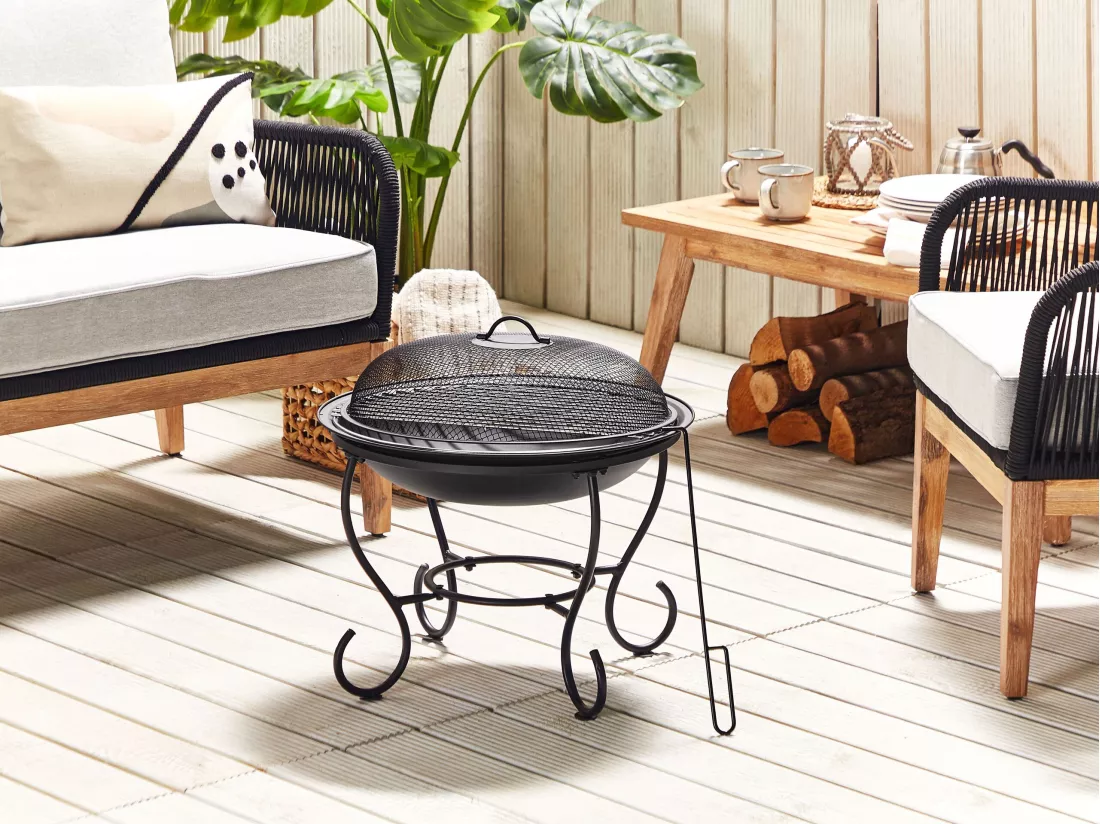 Foyer avec grille NEGARA Métal Noir