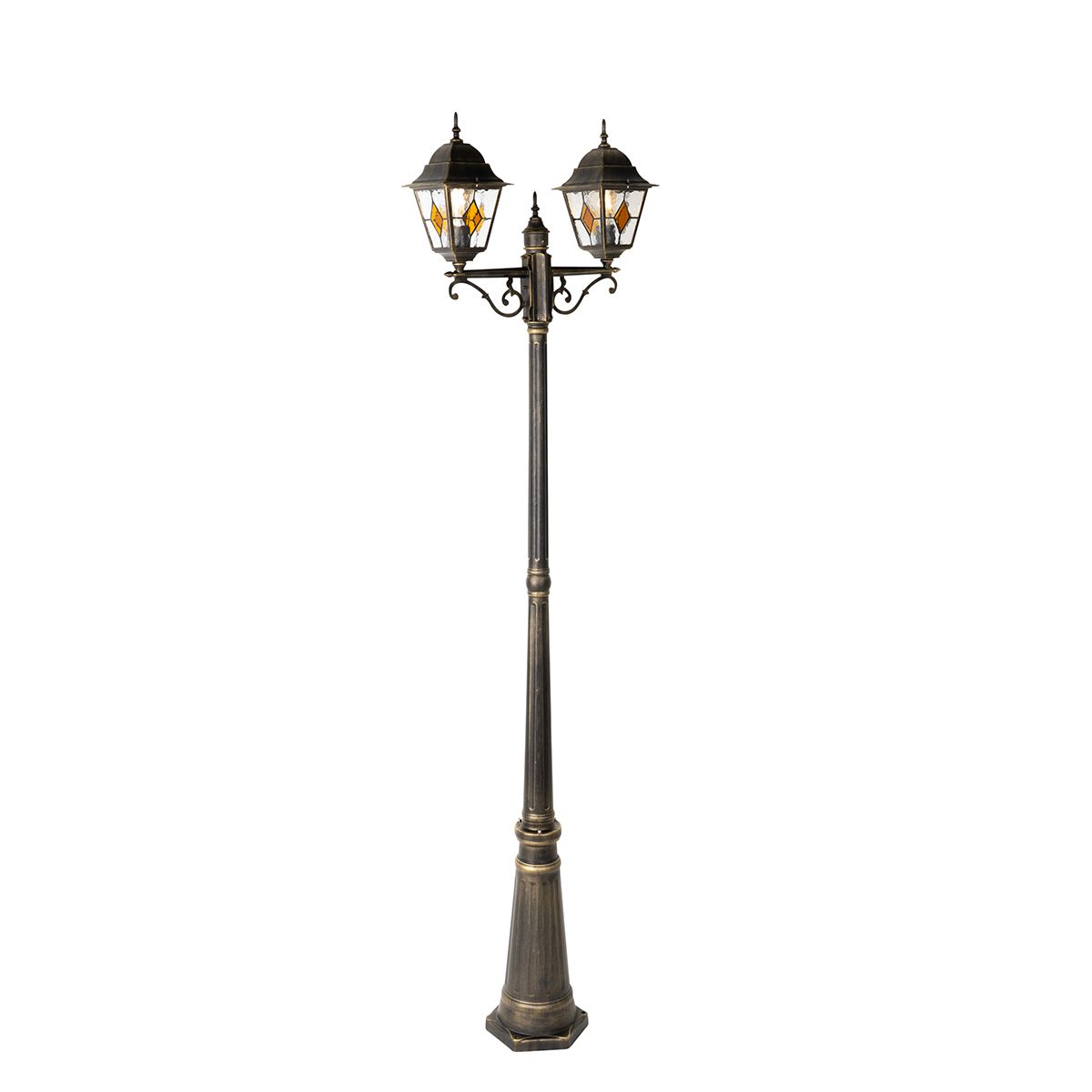 Vintage buiten lantaarn antiek goud 240 cm 2-lichts - Antigua