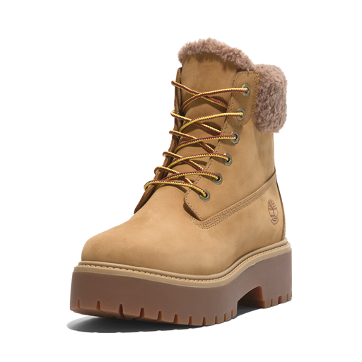 Timberland Stone Street Mid Warm Lined Waterproof Støvler, Wheat Nubuck, 39