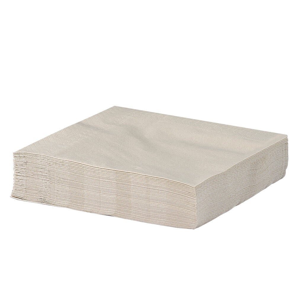 Serviette carré unie blanc lin 2 plis en papier x50