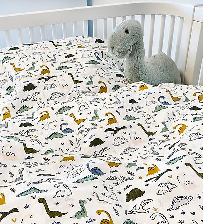 N?rgaard Madsens Senget?j - Baby - Hvid m. Dinosaur