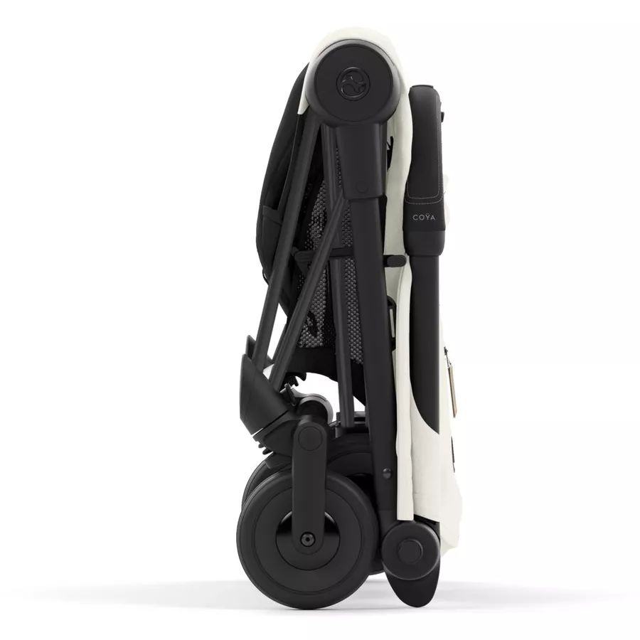 cybex PLATINUM Buggy Coya Matt Black Off White inklusve Babyschale Cloud T I-Size Plus Leaf Green  und Adapter