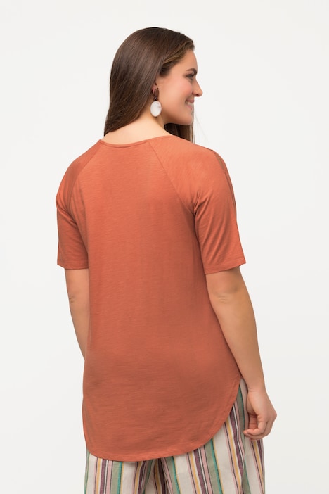T-Shirt, Cut-Out, Rundhals, Halbarm, Biobaumwolle