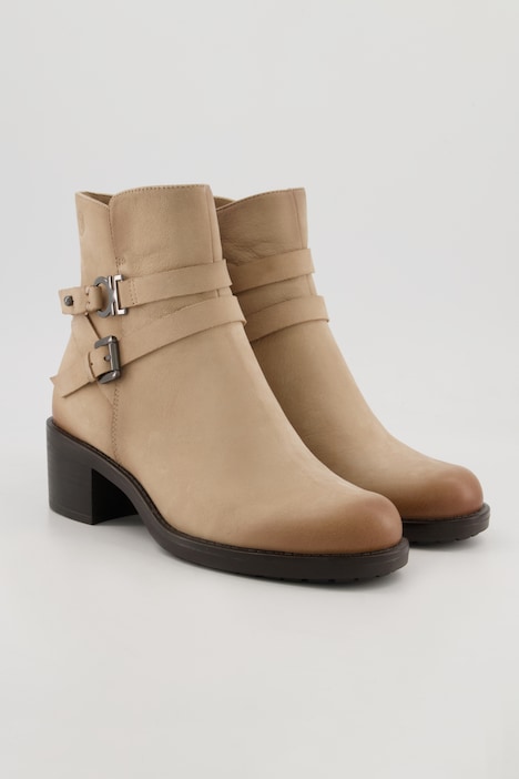 Caprice Leder-Stiefeletten, Wechselfußbett, Weite G