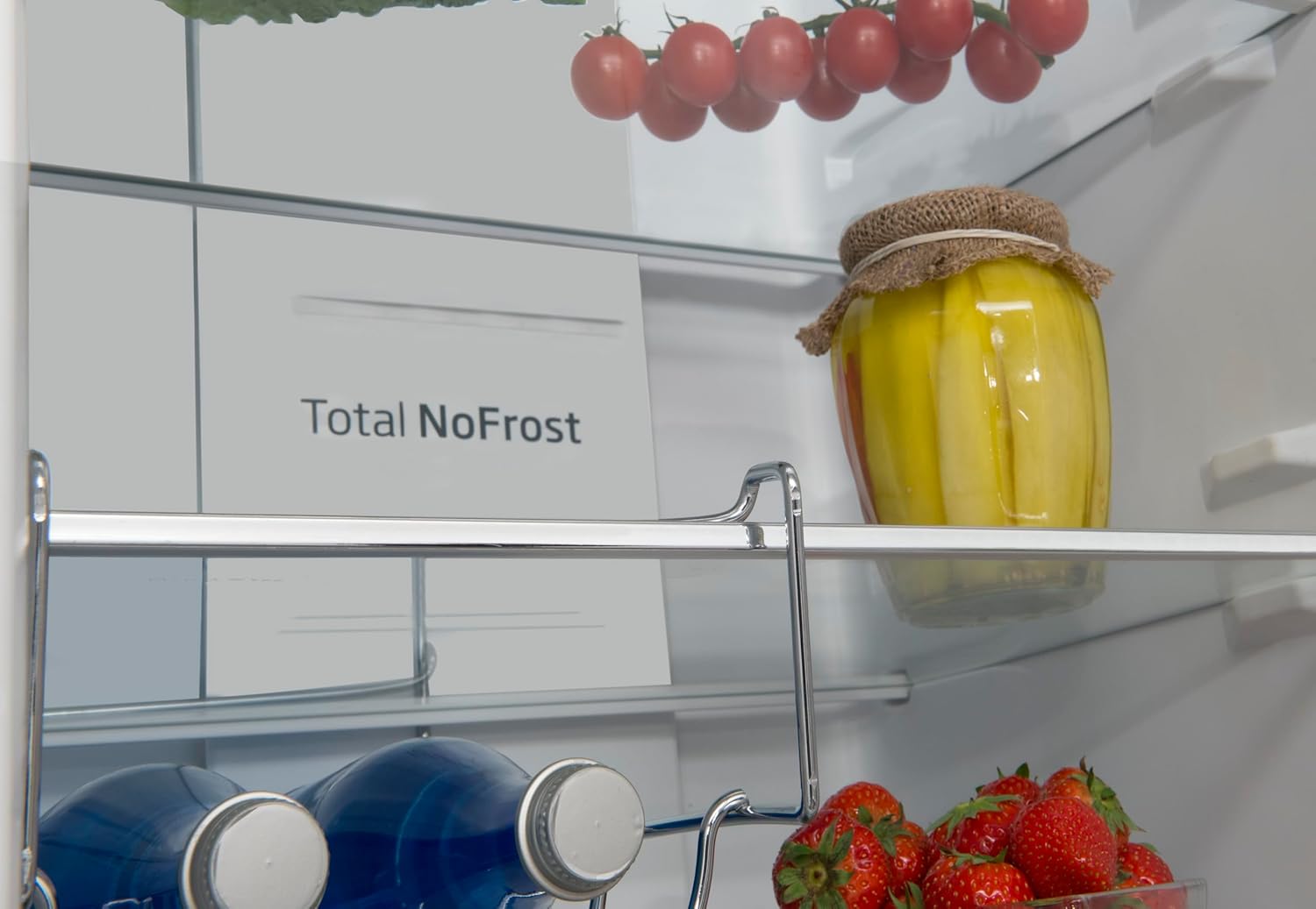 Amica Kühl Gefrierkombination freistehend mit Total NoFrost 170 x 54 cm VitControlPlus Schublade elektronische Steuerung Superkühlen und Supergefrieren - schwarze Edelstahloptik
