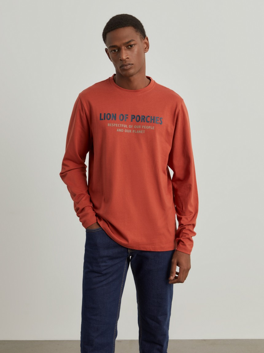 Sweater de algodão com estampado