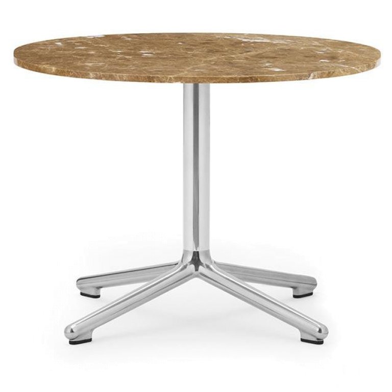 Normann Copenhagen Lunar salontafel 60 aluminium onderstel sand marmer