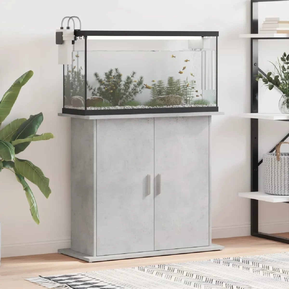 VIDAXL Support pour aquarium - Gris béton