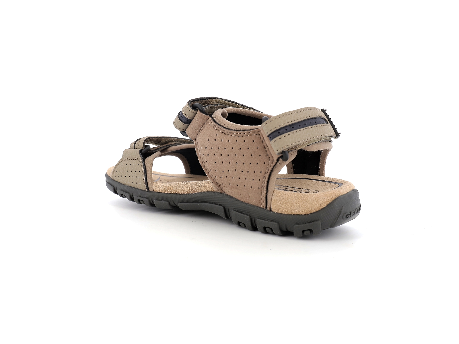 Geox-U SANDAL STRADA U8224D Matières combinées Beige