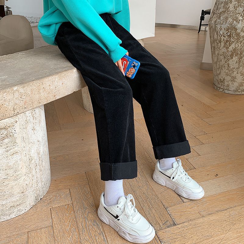 Soswift - Corduroy broek met wijde pijpen