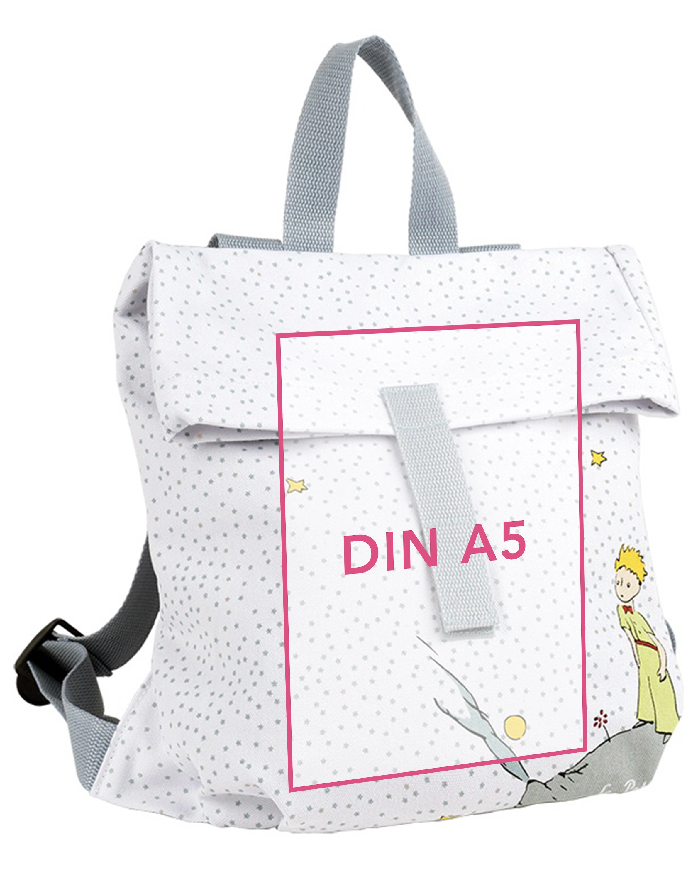 Kinderrucksack MINI-KURIER - DER KLEINE PRINZ (30x28) in weiß