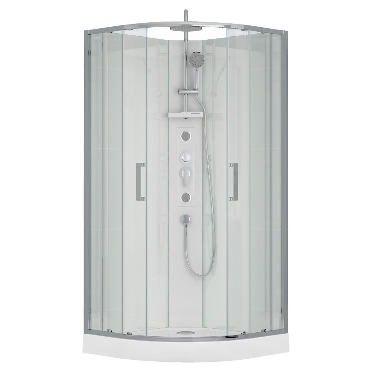 Kerra Wega complete douchecabine met massagejets wit