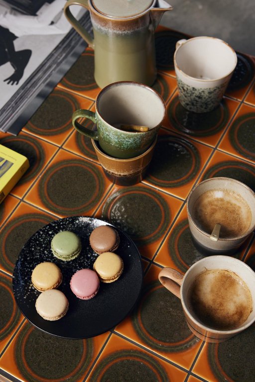 HKliving 70's Ceramic gebaksbordje Ø17.5 set van 2 Horizon